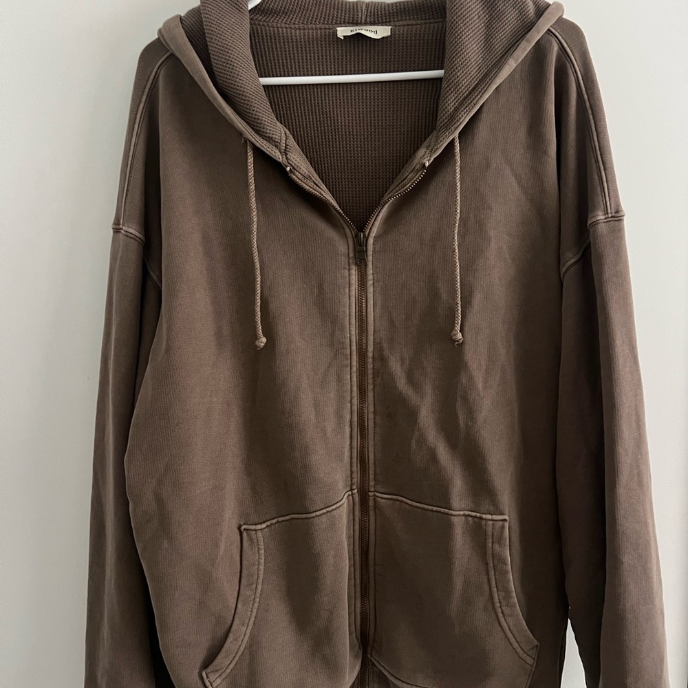 ELWOOD Brown Zip-Up Hoodie